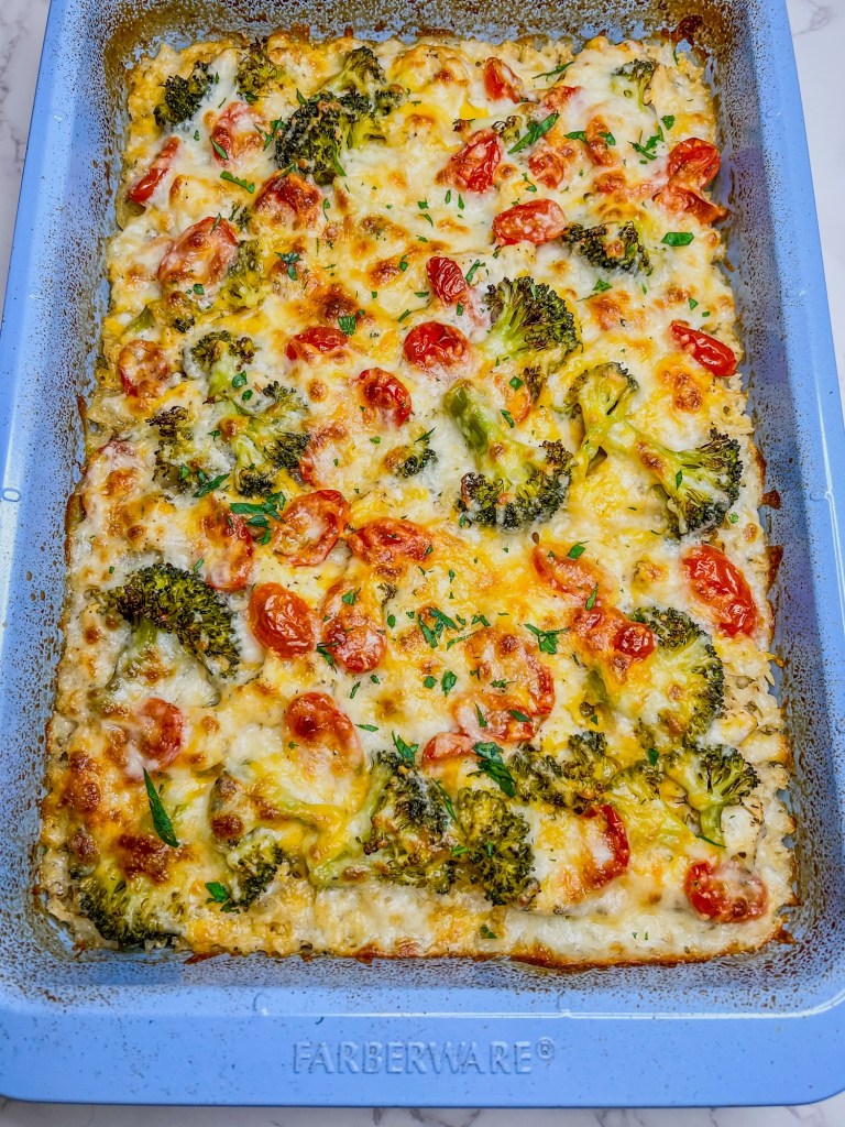 A casserole fresh out of the oven