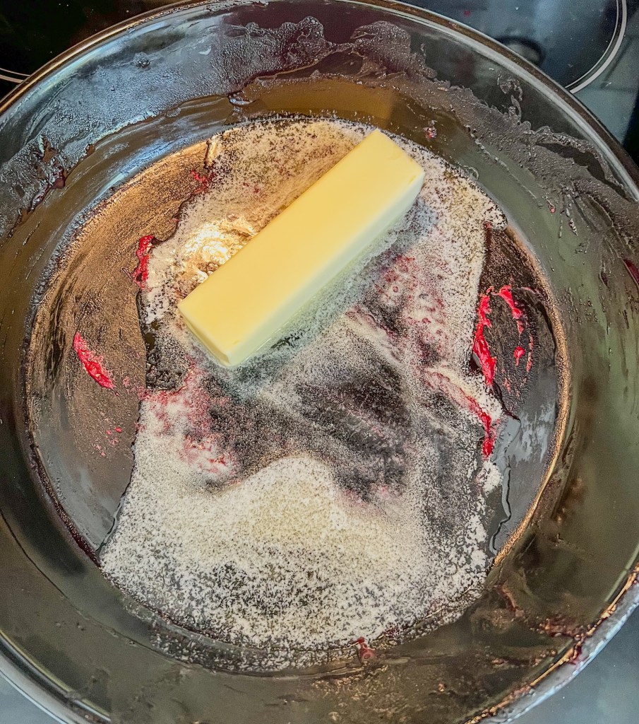 Butter melting in an Xtrema skillet on the stove