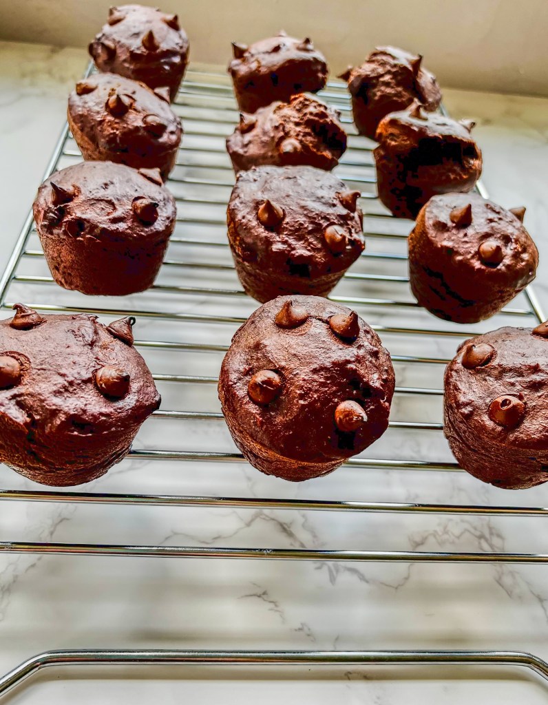 Muffins on a cooling rack