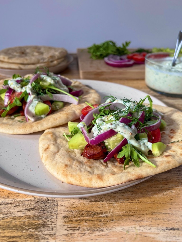 Gyros that have been freshly made for a quick family dinner
