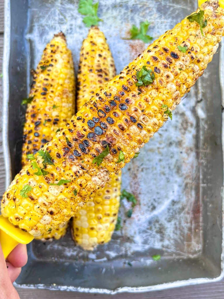 An easy char-grilled corn on the cob recipe the whole family will love.