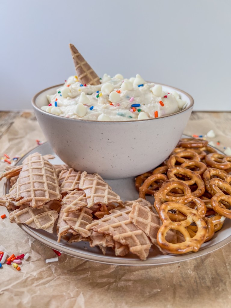 A chilled dessert dip perfect for a potluck!